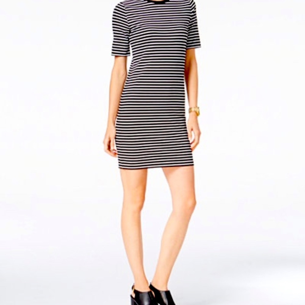 NWT Michael Kors Petite S Striped T-Shirt Dress
